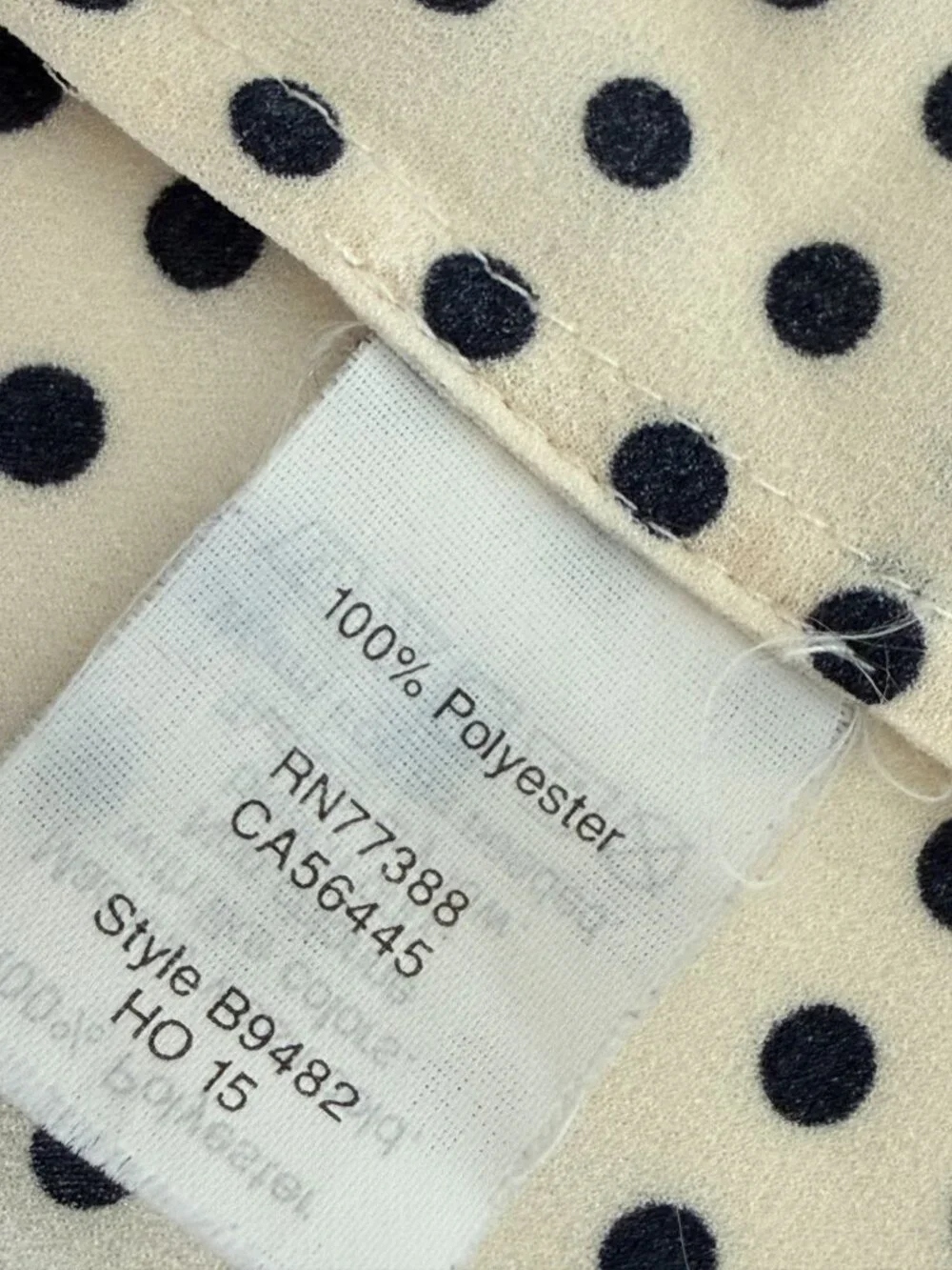 J. Crew Sleeveless Polka Dot Blouse Size 2 Black & White 100% Polyester Womens L - Picture 7 of 7